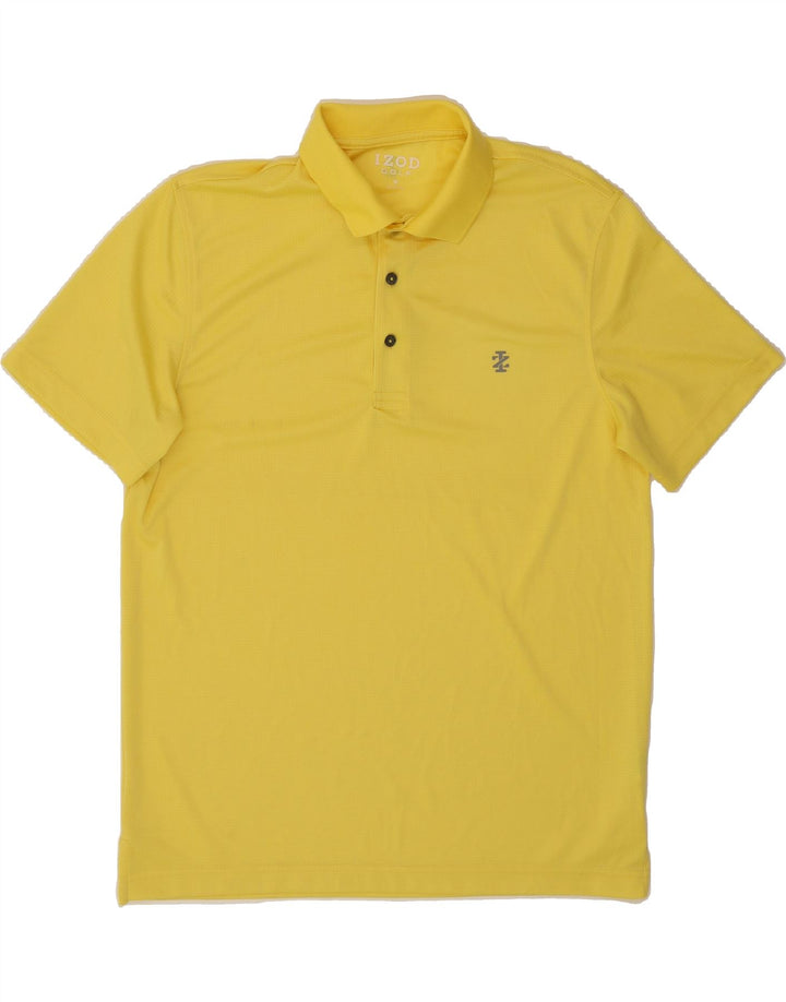 IZOD Mens Golf Polo Shirt Medium Yellow Polyester Vintage Izod and Second-Hand Izod from Messina Hembry 