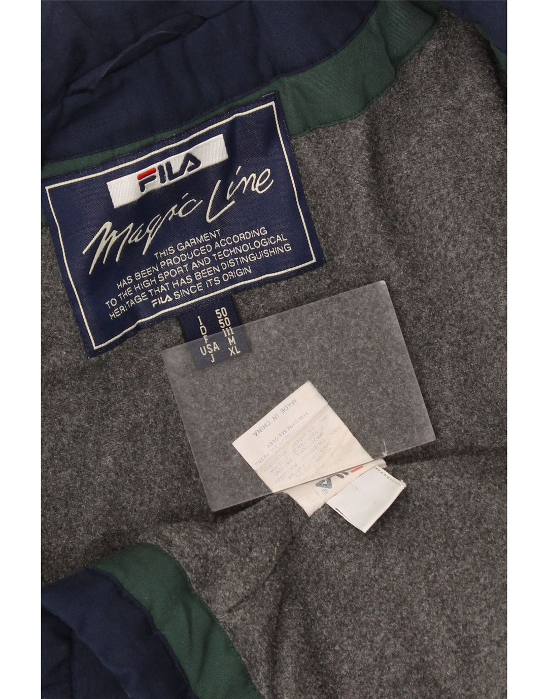 FILA Mens Windbreaker Jacket IT 50 Large Navy Blue Polyester Vintage Fila and Second-Hand Fila from Messina Hembry 
