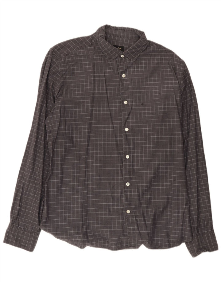 Koszula męska Massimo Dutti XL w szarą kratkę