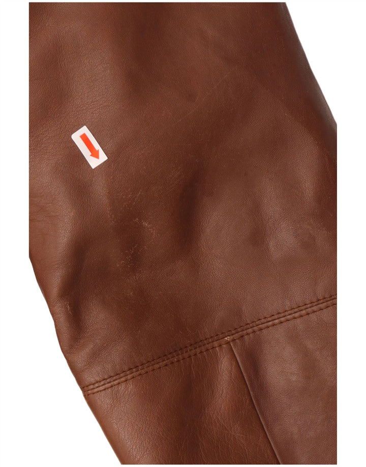 Vintage damska kurtka skórzana IT 50 XL brązowa