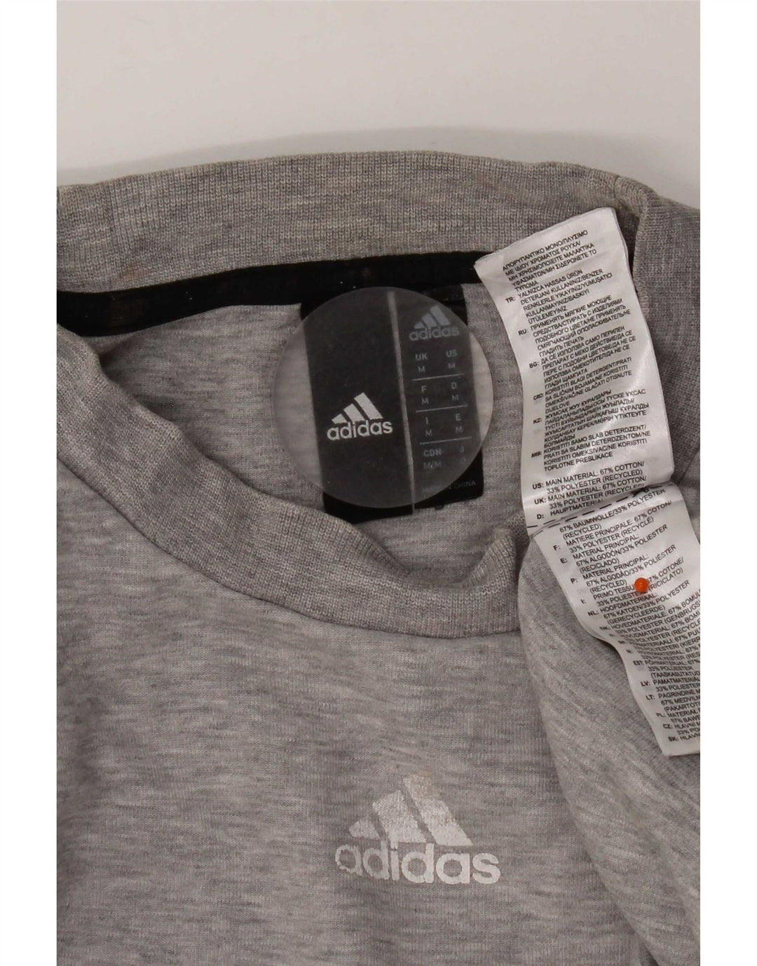 Bluza męska Adidas, średnia szara bawełna