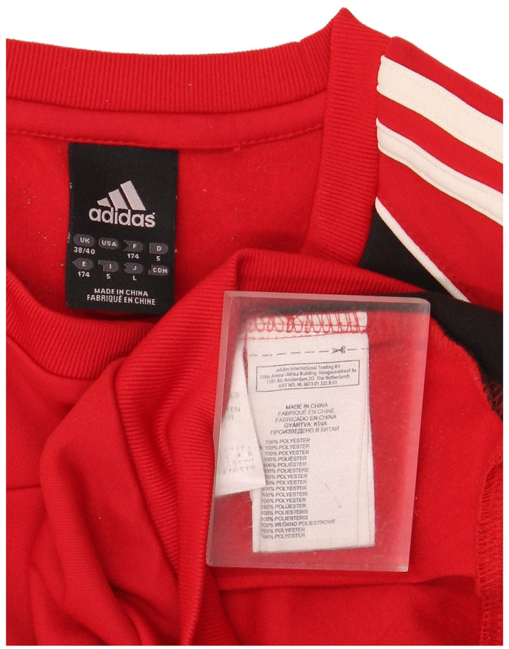 Bluza męska Adidas Jumper UK 38/40 Średni czerwony poliester z blokami kolorów