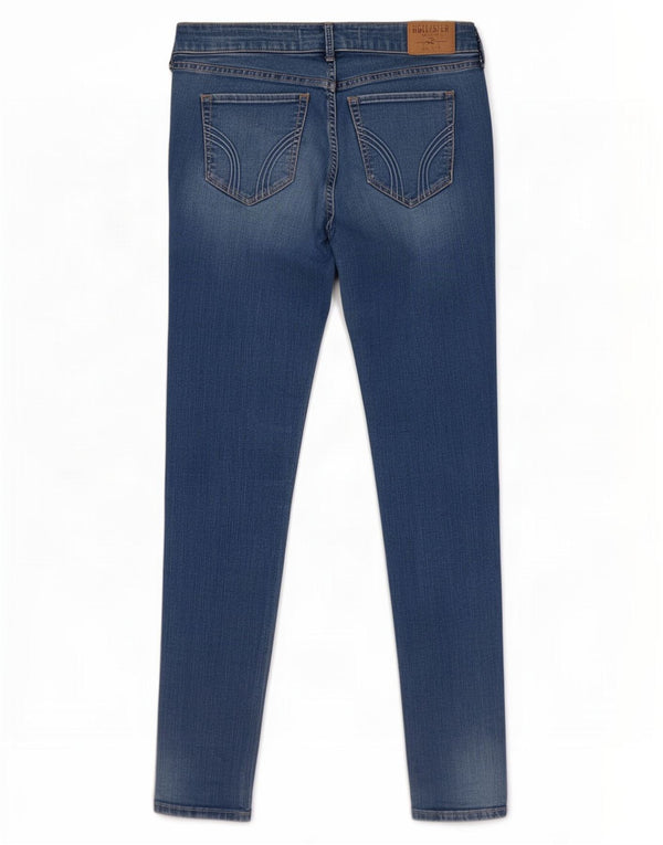 Damskie dżinsy rurki Hollister US 7 Medium W28 L29 Niebieskie bawełniane