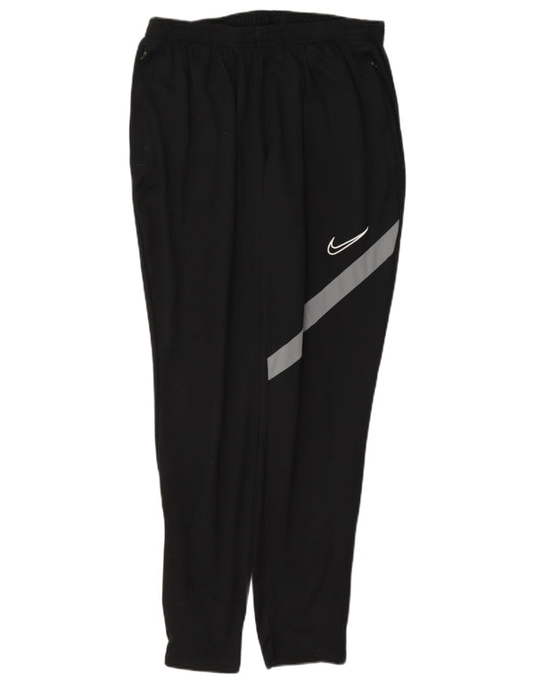 Męskie spodnie dresowe Nike Dri Fit, duży czarny poliester z blokami kolorów