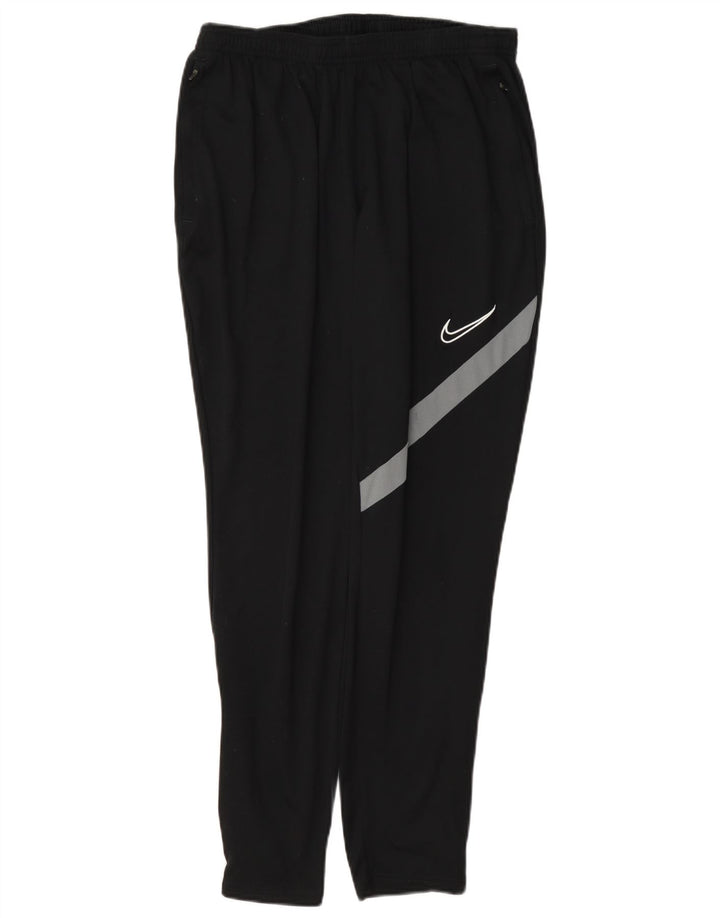 Męskie spodnie dresowe Nike Dri Fit, duży czarny poliester z blokami kolorów