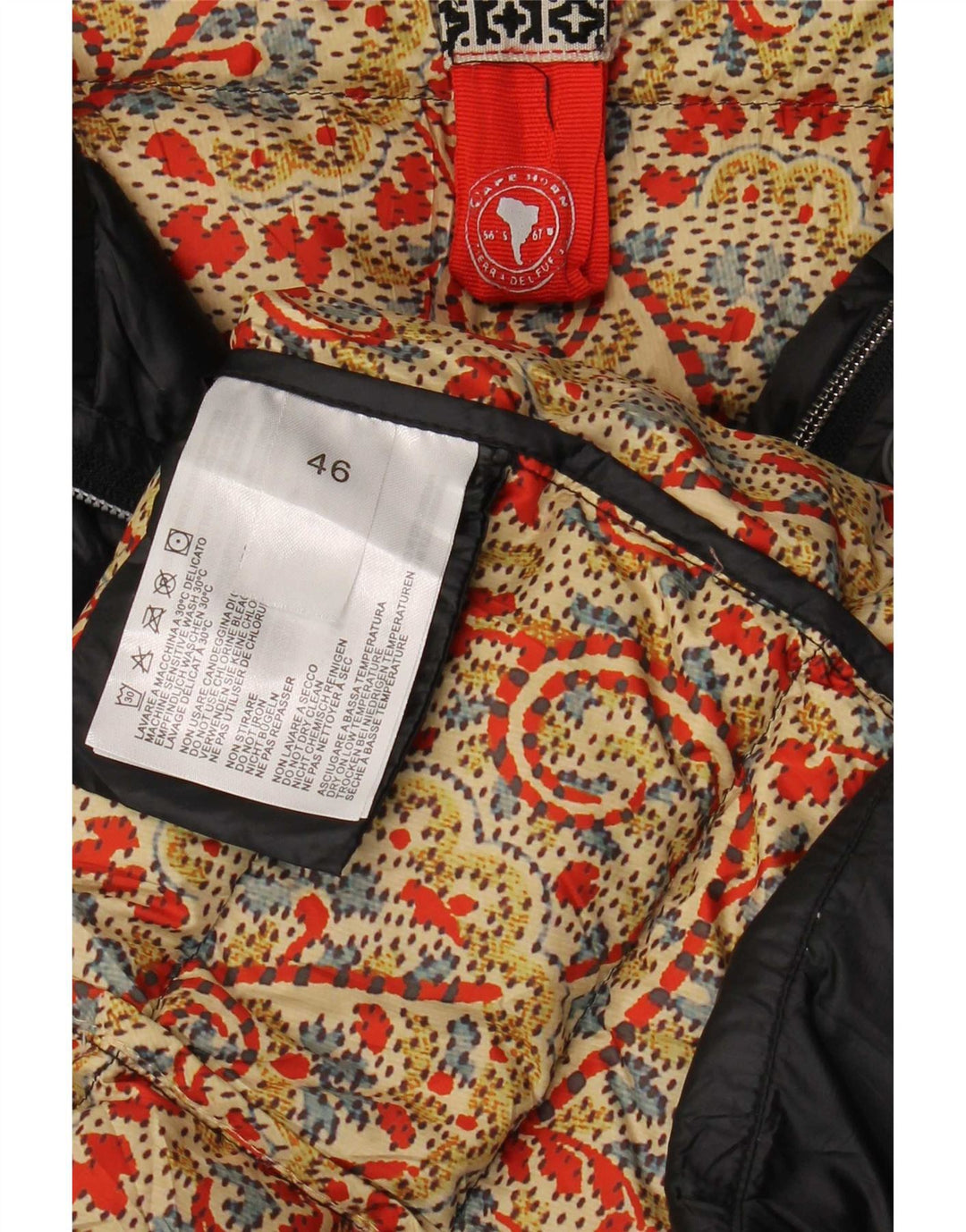 Damski płaszcz z kapturem Cape Horn IT 46, duży, czarny nylon