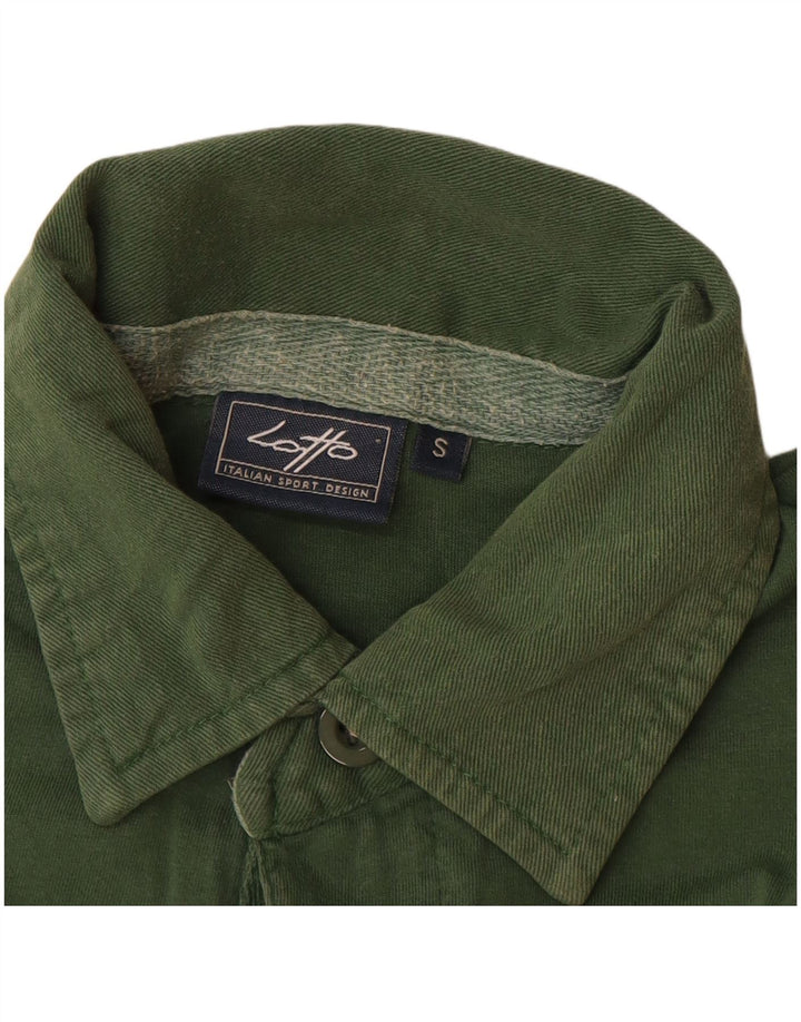 Męska koszulka polo z długim rękawem LOTTO w małych zielonych blokach kolorów