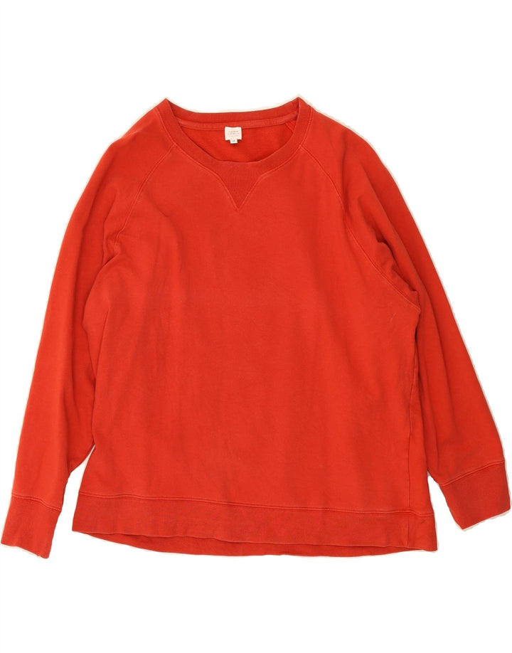 JOHN LEWIS Womens Sweatshirt Jumper UK 16 Large  Red Cotton Vintage John Lewis and Second-Hand John Lewis from Messina Hembry 
