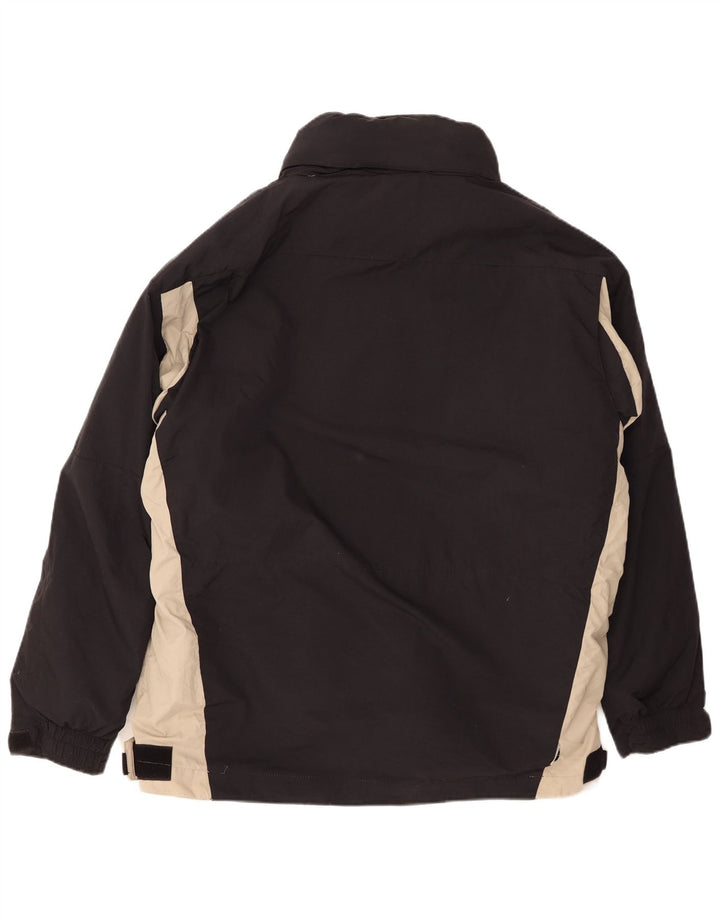 Męska kurtka wiatrówka KAPPA o luźnym kroju UK 40, duża, czarna, z blokami kolorów