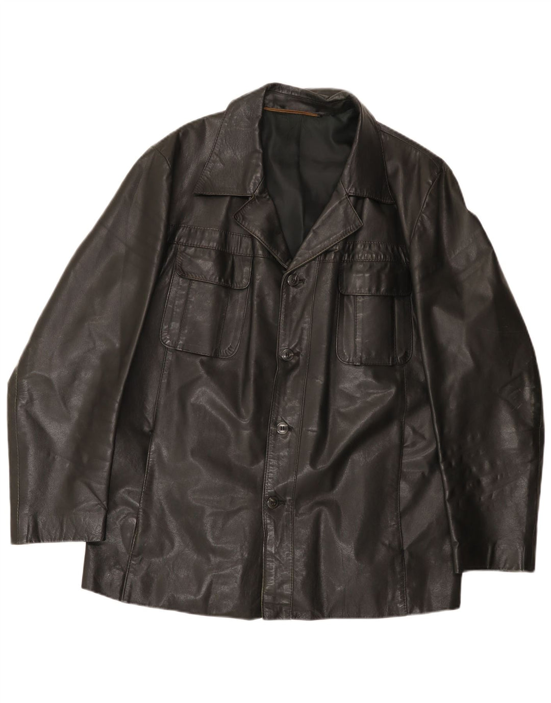 Męska kurtka skórzana Zeiler UK 40 duża czarna