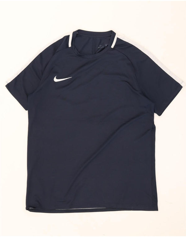 T-shirt męski Nike Dri Fit, duży, granatowy, z blokami kolorów