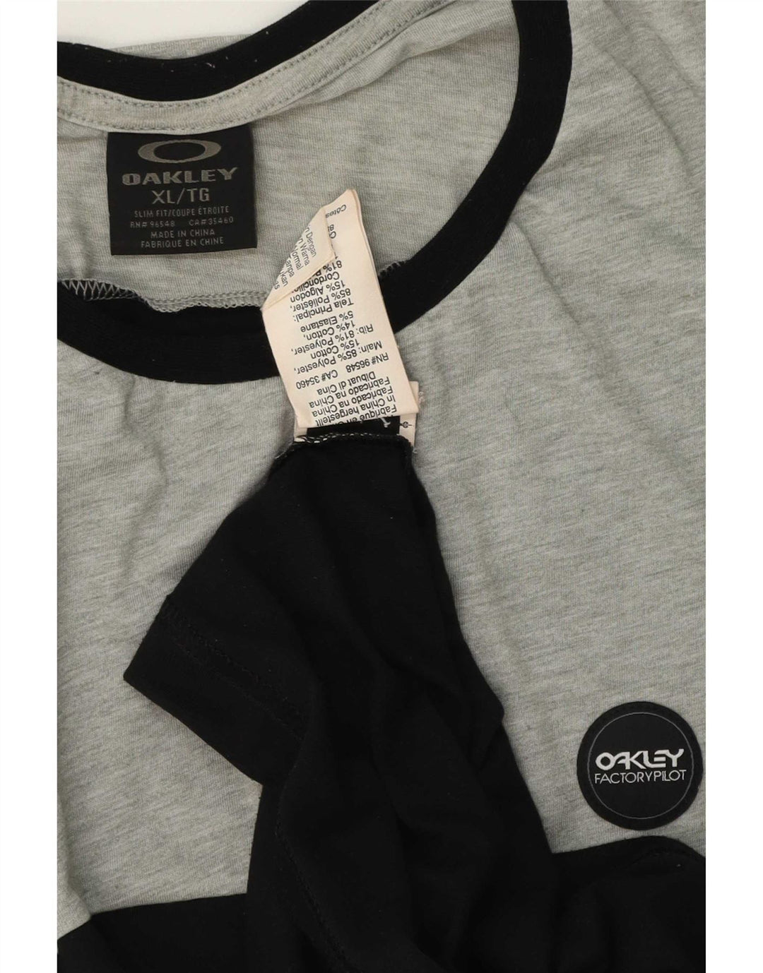 T-shirt męski Oakley Top XL, czarny, kolorowy poliester