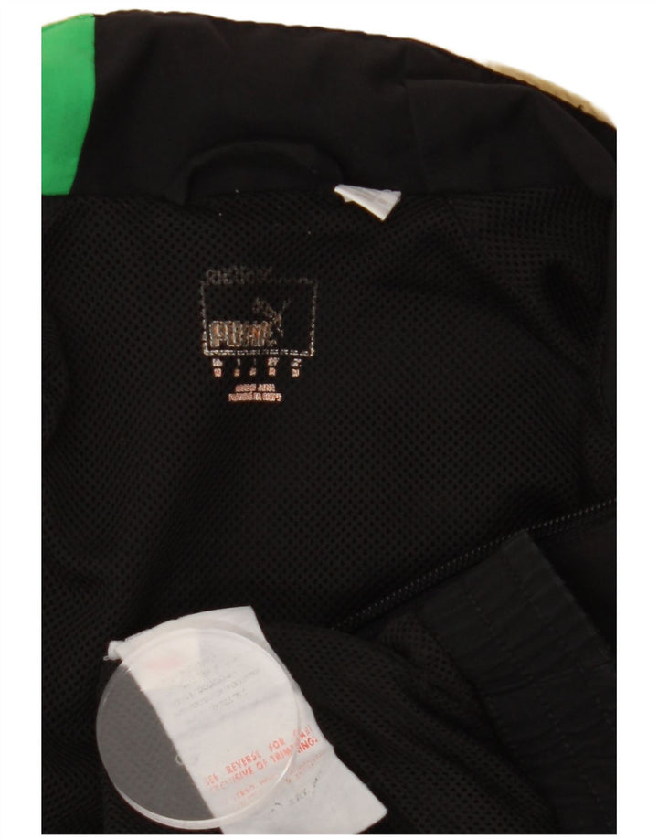 Męska kurtka dresowa PUMA, średnia czarna, poliestrowa z blokami kolorów