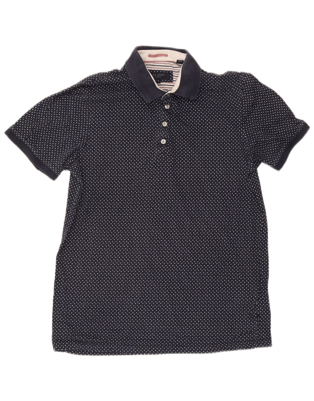 Męska koszulka polo Ted Baker, rozmiar 3, średnia, granatowa, bawełniana w cętki