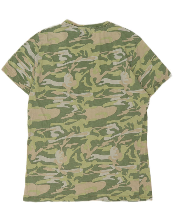 Męski T-shirt z grafiką Jeep XL, zielony, kamuflaż