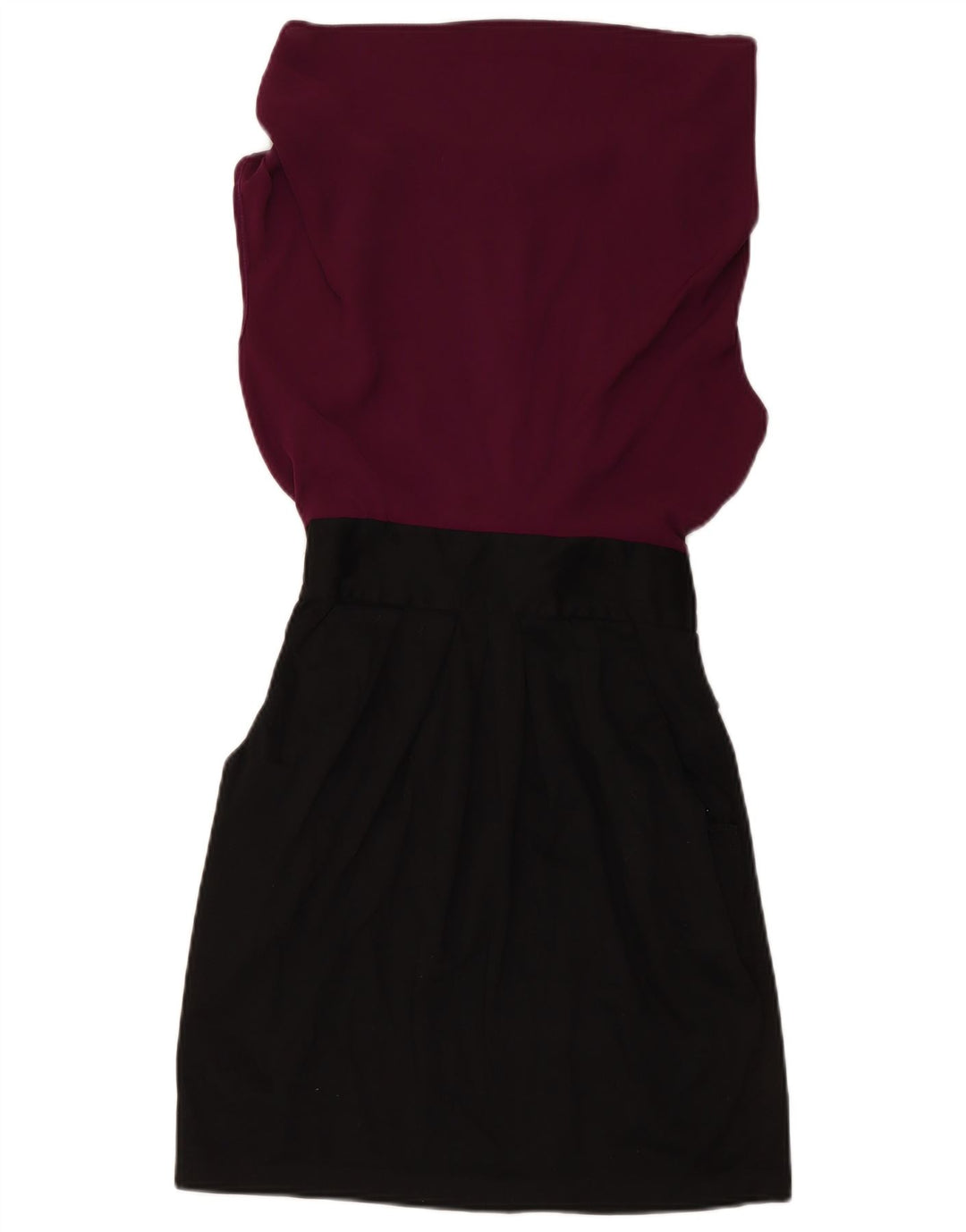 Damska sukienka płaszczowa bez rękawów CLOSET UK 10, mała, czarna, bawełniana w bloki kolorów