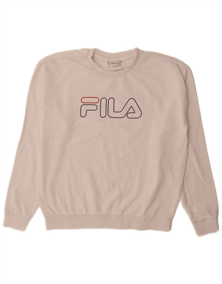 Damska bluza z grafiką Fila, UK 14, średnia biel