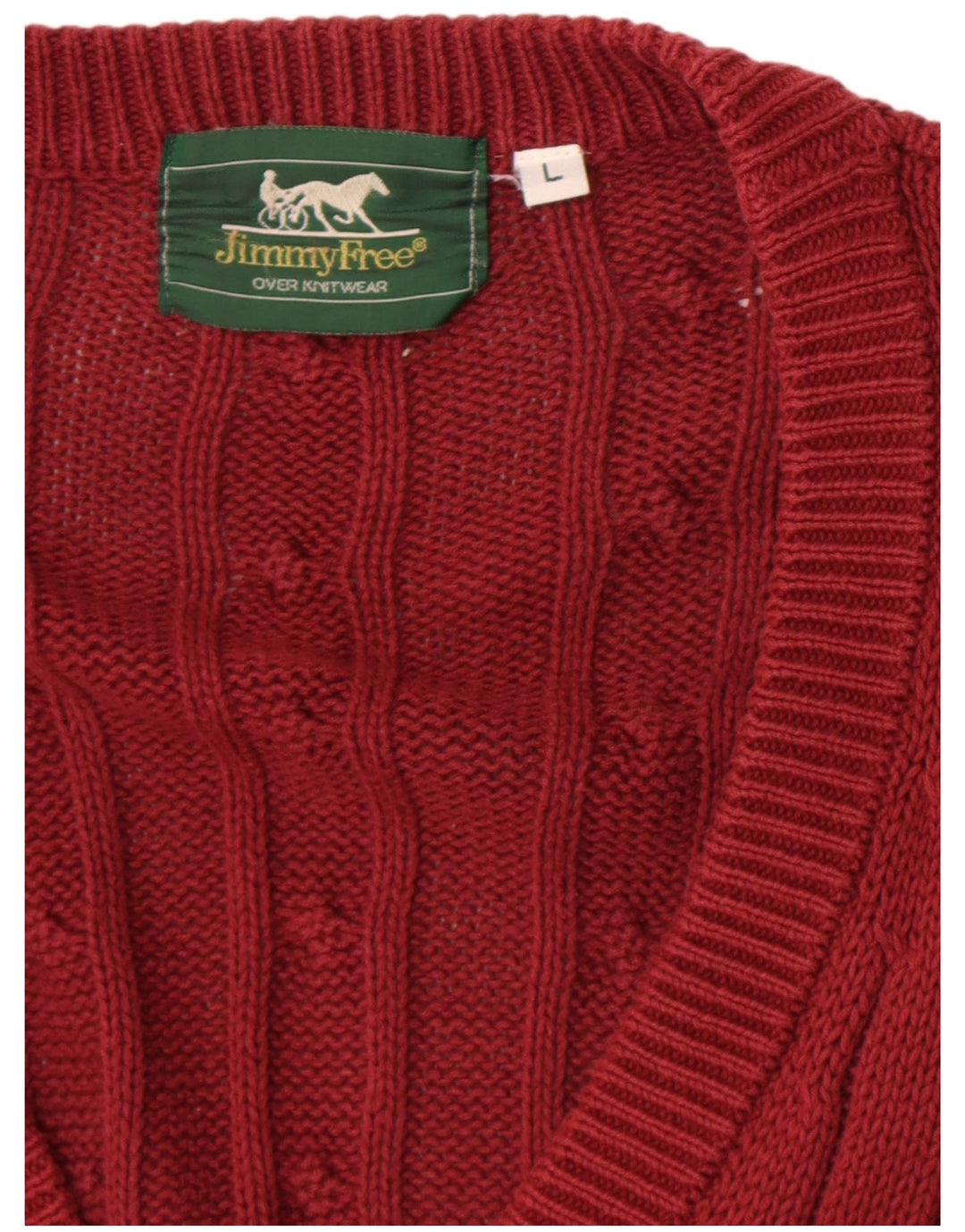 Męski sweter rozpinany VINTAGE, duży, bordowy