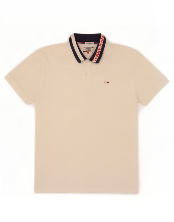 Męska koszulka polo do rugby Tommy Hilfiger z grafiką o regularnym kroju, średnia biel