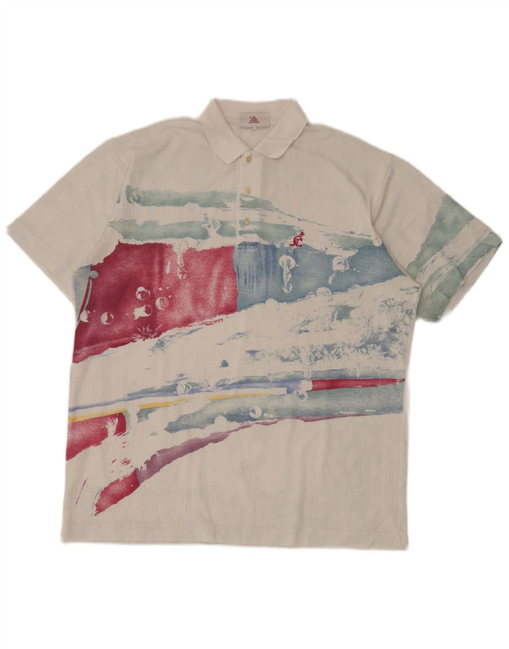 Męska koszulka polo AUSTRALIJSKA L'ALPINA IT 40, średnia, w kolorze złamanej bieli