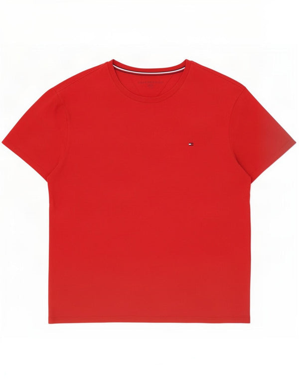 T-shirt męski Tommy Hilfiger, duży, czerwony, bawełniany