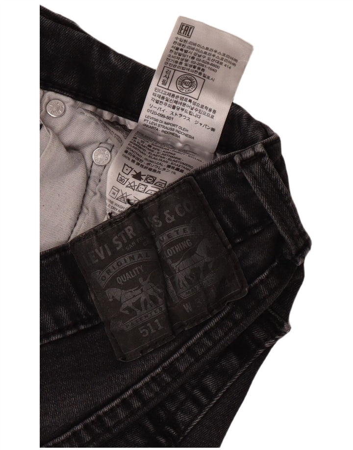 Męskie jeansy Levi's 511 Slim W33 L34 Szara bawełna