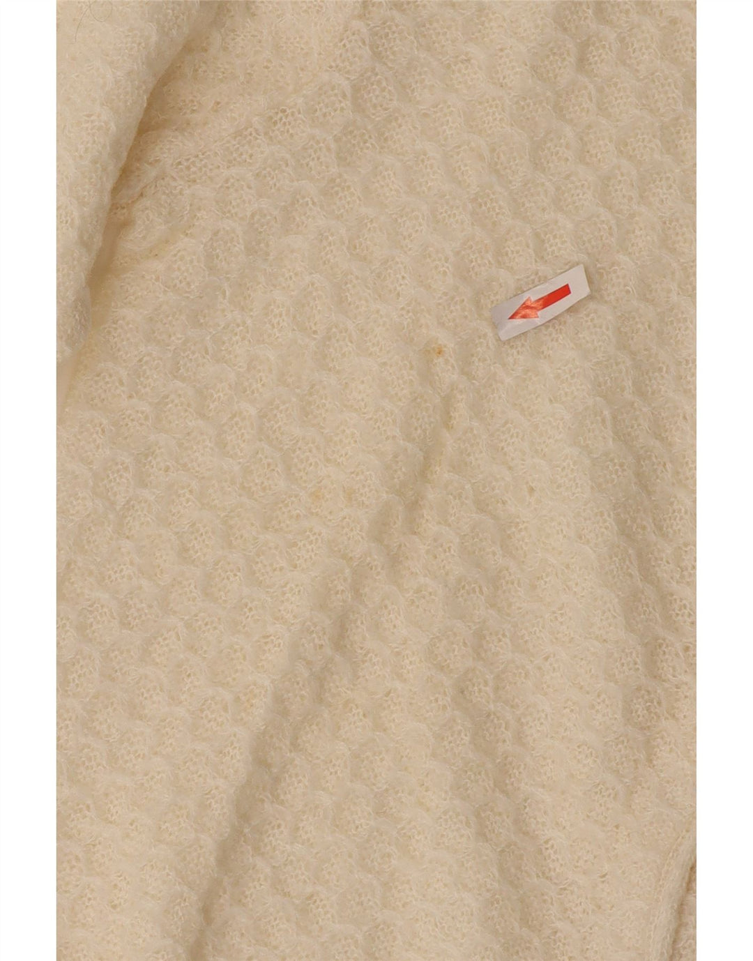 Sweter damski w stylu vintage, rozpinany UK 10, mały, w kolorze złamanej bieli