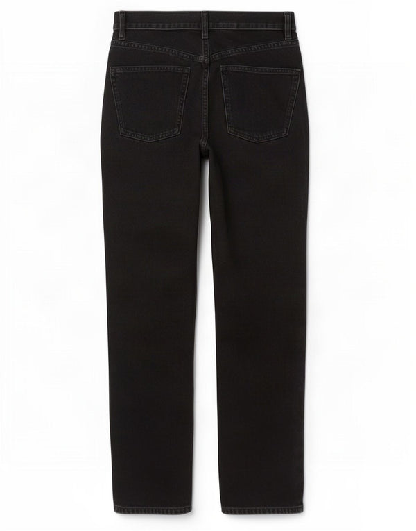 Damskie proste dżinsy Zara EU 38 Small W28 L29 Czarna bawełna