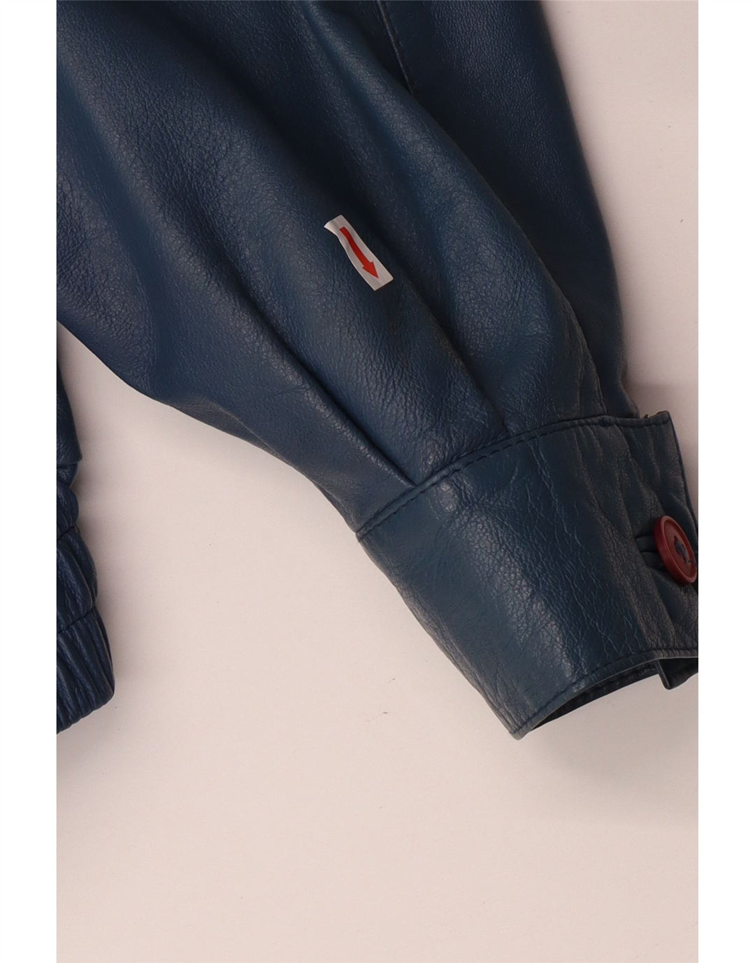 Męska kurtka wojskowa skórzana VINTAGE IT 52 XL niebieska skóra