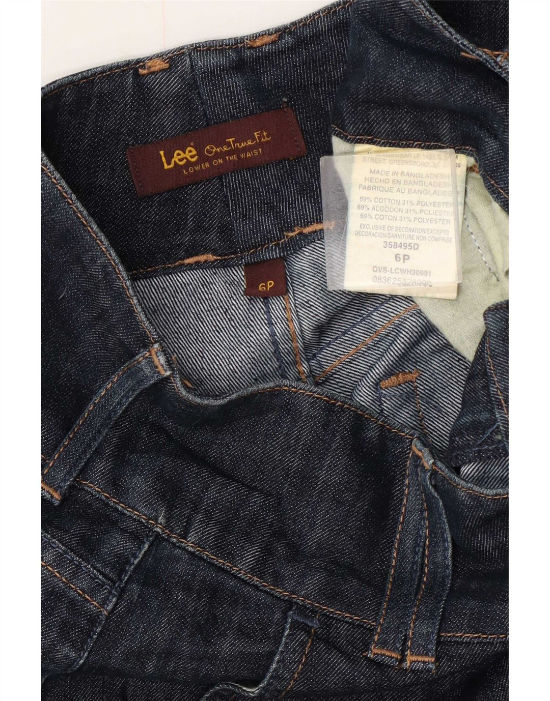 Damskie spodenki jeansowe Lee Bermudy US 6 Medium W30 Granatowa bawełna