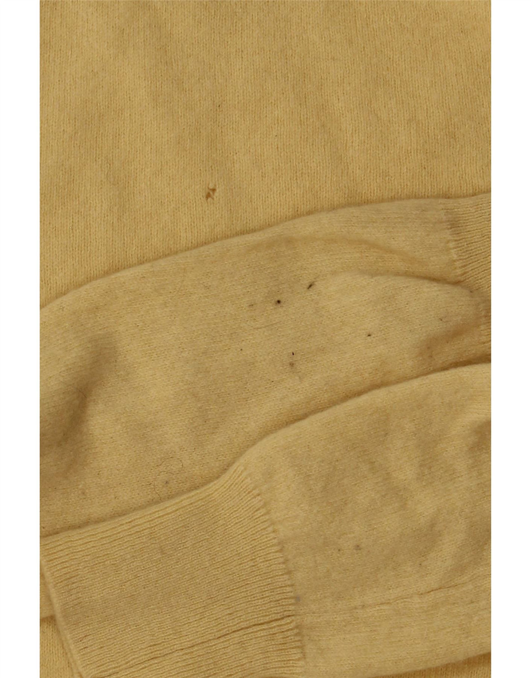 Sweter damski Massimo Dutti z wywijanym dekoltem UK 6 XS, żółta wełna