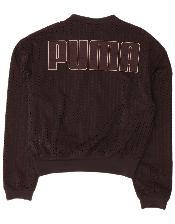 Damska kurtka dresowa PUMA Oversize Crop Graphic UK 10 Small Black