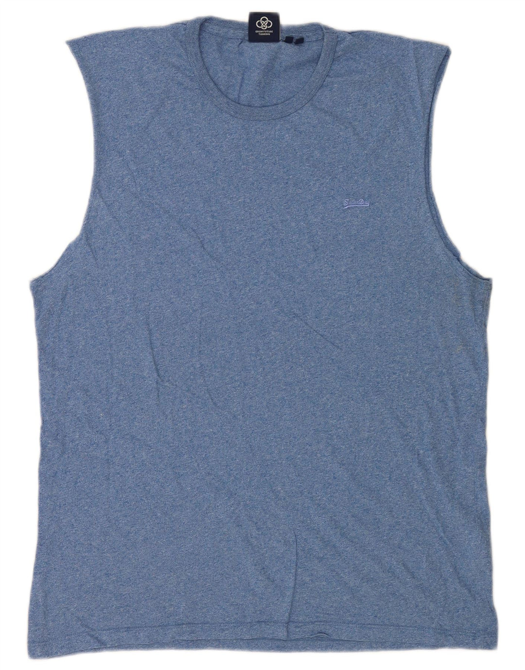 Męska kamizelka Superdry XL, niebieska, nakrapiana bawełna