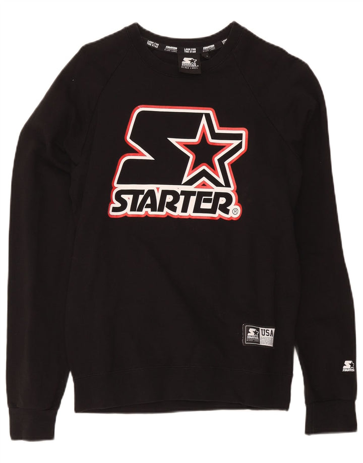Starter Męska bluza z grafiką, mała, czarna, bawełniana