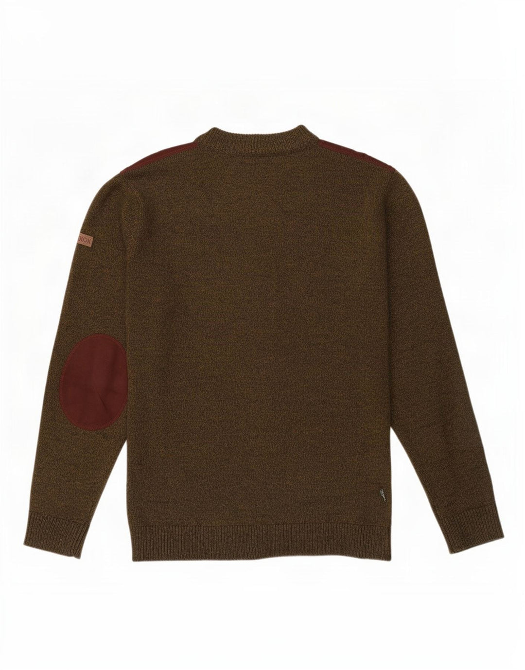 Męski sweter z okrągłym dekoltem Percussion, duży akryl w kolorze khaki