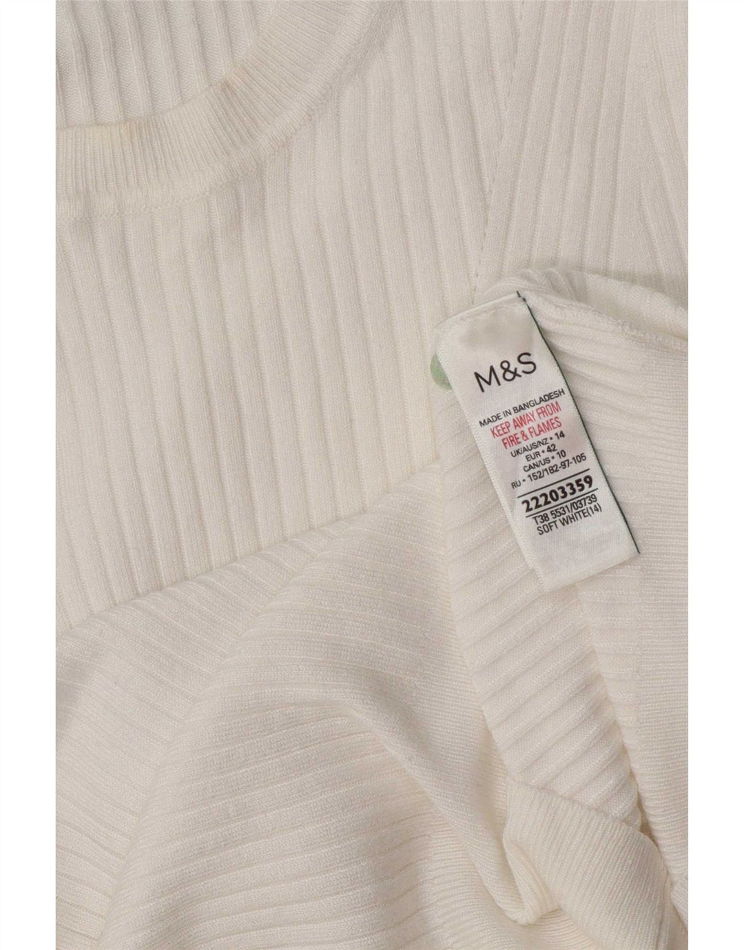 Damska bluzka z krótkim rękawem Marks & Spencer UK 14 Średnia biała wiskoza