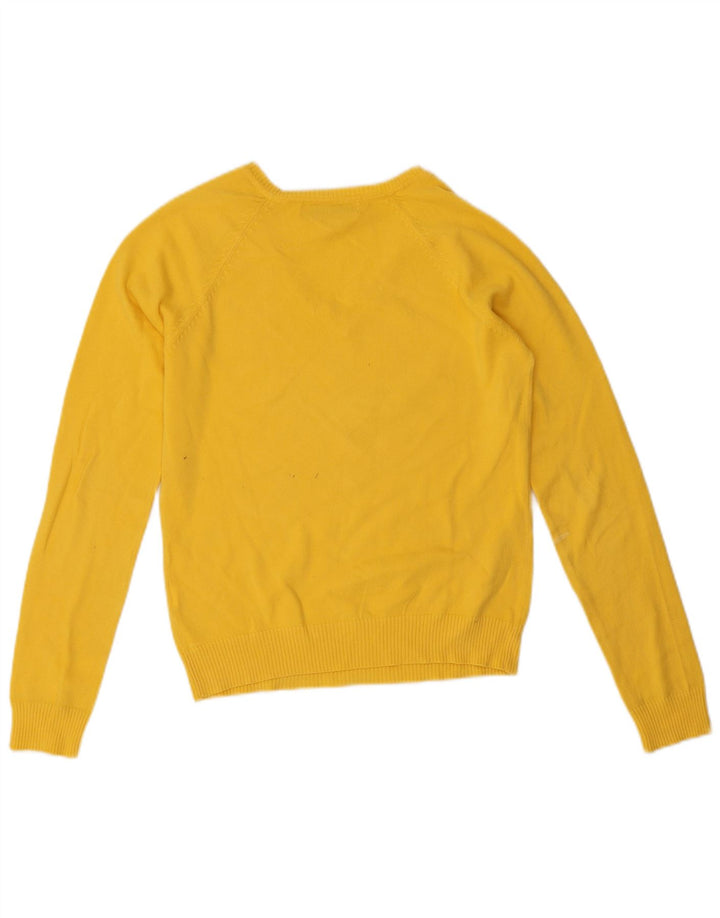 Damski sweter Zara z dekoltem w kształcie litery V, UK 12, średni żółty