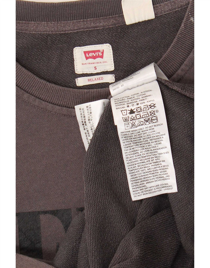 Męska bluza Levi's o swobodnym kroju z grafiką, mała, szara, bawełniana