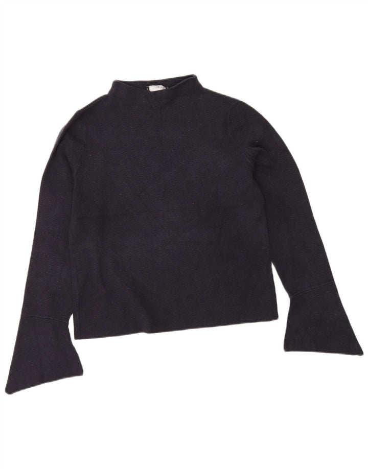 Marks & Spencer Damski top z długim rękawem UK 12, średni granatowy, wiskoza