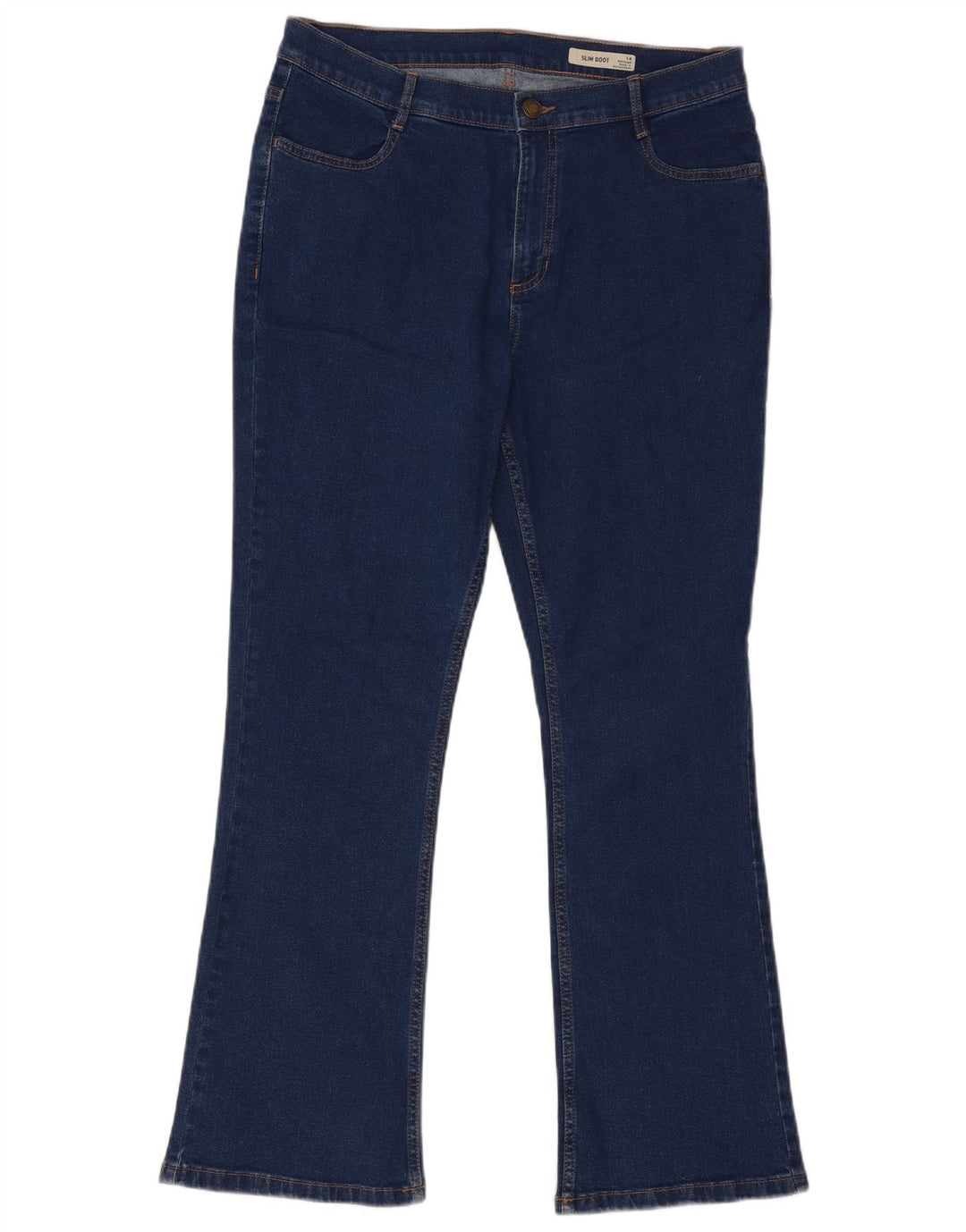 Marks & Spencer Damskie Regularne Slim Bootcut Jeansy UK 14 Duże W34 L30 Niebieskie