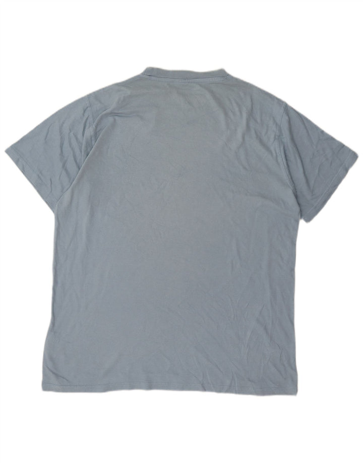 Męski T-shirt z grafiką Weird Fish, duży, niebieski, bawełniany