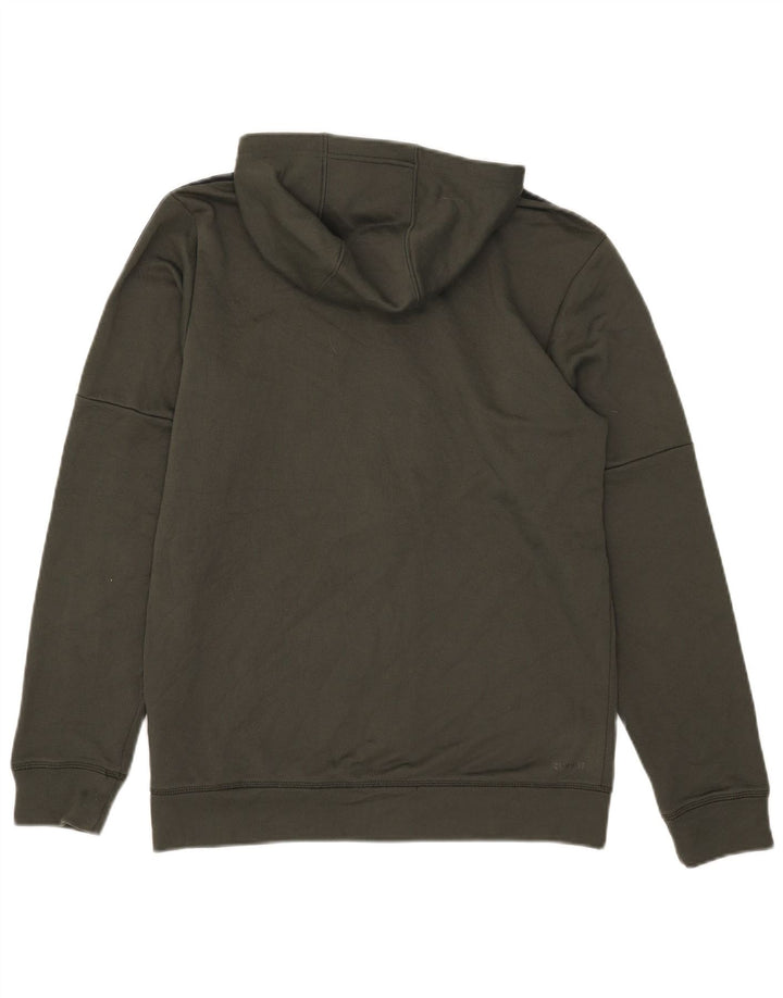 Adidas Męski sweter z kapturem i zamkiem błyskawicznym, średni khaki, poliester