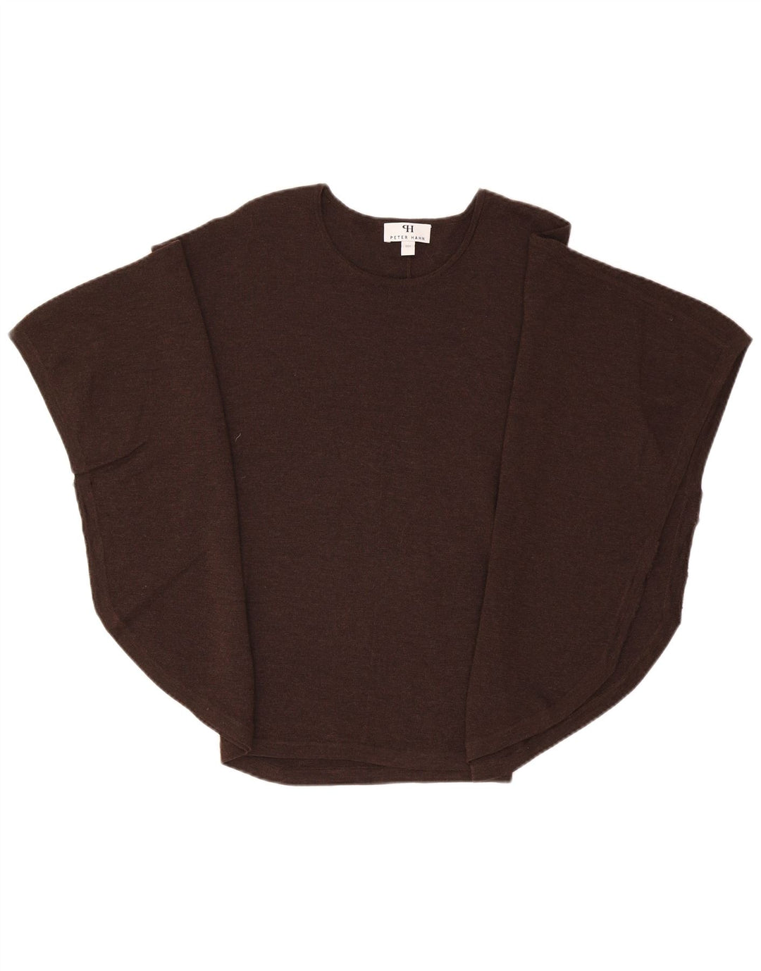 Damski sweter poncho Peter Hahn UK 14, średni brąz