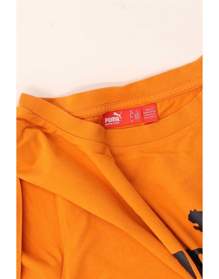 Męski T-shirt Puma z grafiką, duży, pomarańczowy