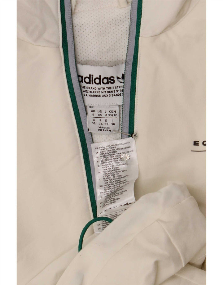 Damska bluza dresowa Adidas Oversized Top Jacket UK 6 XS Biały poliester