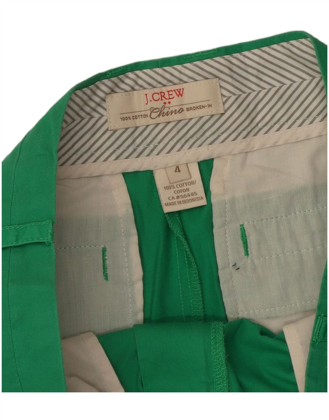 Damskie spodenki Chino J. Crew US 4 Small W32 Zielone bawełniane