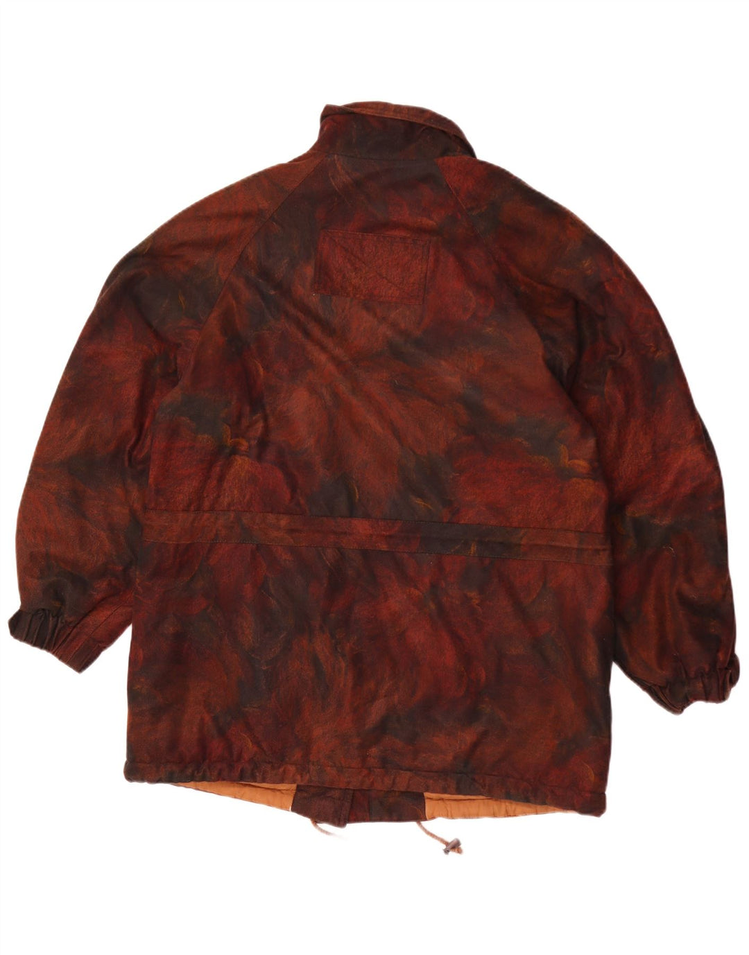 Damska kurtka wiatrówka w stylu vintage UK 18 XL, brązowy, kwiatowy poliester