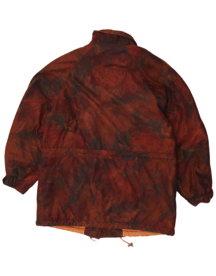 Damska kurtka wiatrówka w stylu vintage UK 18 XL, brązowy, kwiatowy poliester