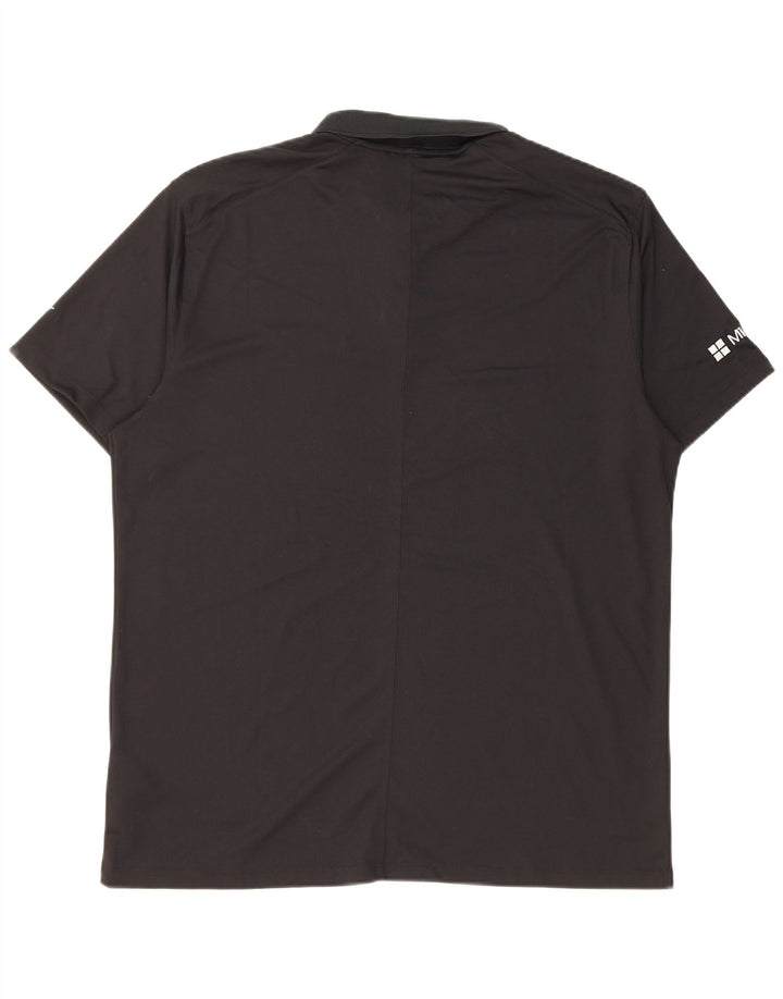 Męska koszulka polo Nike Dri Fit, duża, czarna, poliestrowa