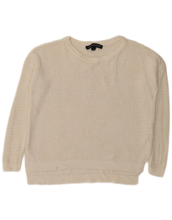 Damski sweter z dekoltem w kształcie łódki French Connection UK 10 Small White
